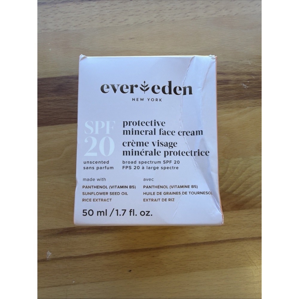 Ever Eden Protective Mineral Face Kids Cream SPF 20 Unscented 1.7oz Exp 07/27